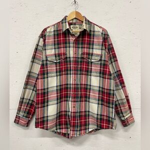 Vintage Eddie Bauer Legends Flannel Button Down Shirt, Size L